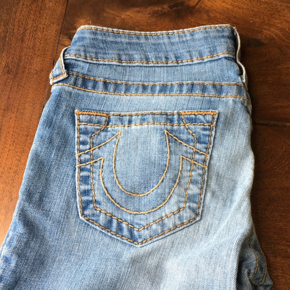 True Religion Light Blue Straight Leg Jeans - Picture 3 of 5